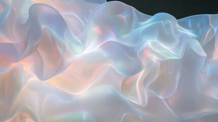 Poster - Ethereal plastic abstract sculptures enhancing modern design aesthetics