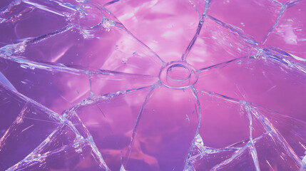 Poster - Abstract purple broken glass background with circular design for creative projects