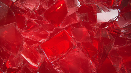 Poster - Abstract red broken glass background with sharp shards for dynamic design projects