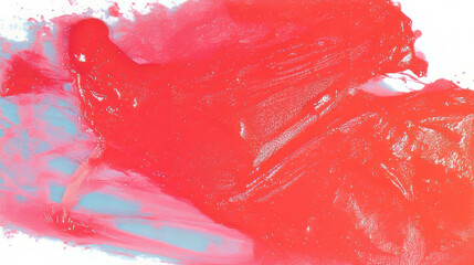 Poster - Abstract red ink blot with dry brush effect for creative background design