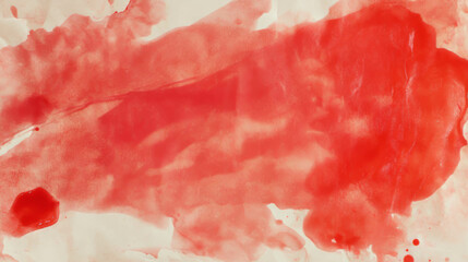 Poster - Vivid red ink blot on textured paper background for artistic design