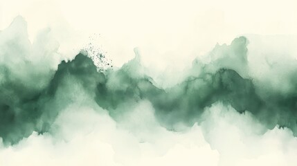 Wall Mural - abstract watercolor painting depicting a landscape of mountains and valleys