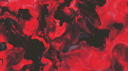Poster - Abstract red ink blots creating dynamic background design