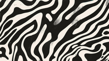 Poster - Abstract distorted zebra pattern background design for creative projects