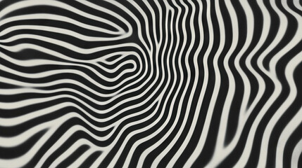 Poster - Abstract background with repeating distorted black and white patterns for modern design