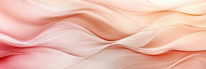 Fototapete - Soft flowing waves in warm tones creating an elegant abstract background suitable for various design projects. Generative AI