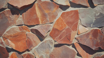 Aufkleber - Rustic stone pathway texture with uneven surface for architectural design