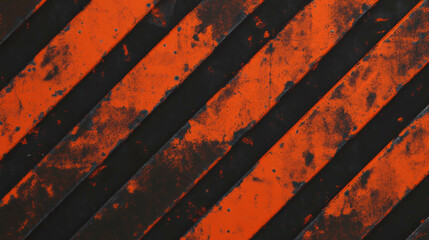 Poster - Industrial rusted metal texture with diagonal stripes and sharp edges for background design