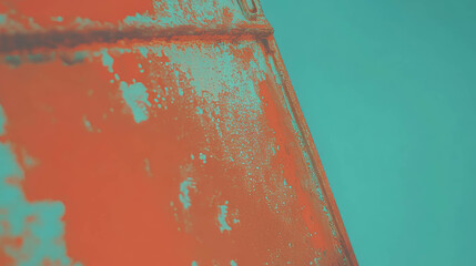 Poster - Vibrant rusted metal texture with heavy corrosion for industrial design