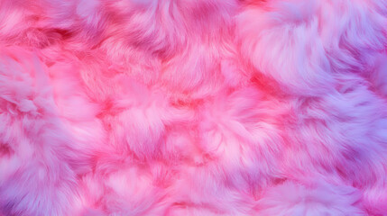 Aufkleber - Luxurious pink sheepskin short fur texture for cozy background design