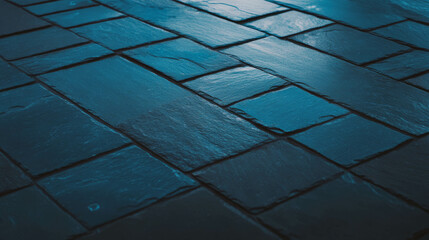 Poster - Textured slate roof tiles background in varied sizes for architectural design