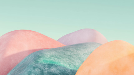 Poster - Pastel-colored smooth stone textured background with matte surface for creative design