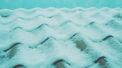 Poster - Snow covered roof texture for winter design projects