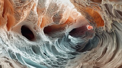 Poster - exploring network technology. 3d wave landscapes of communication, data science, and the metaverse