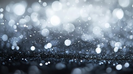 Wall Mural - Soft focus bokeh and small lights in a dark background