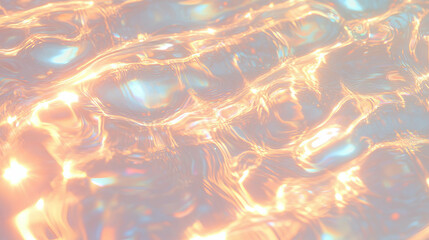 Poster - Gentle flowing water texture with soft light reflections for design