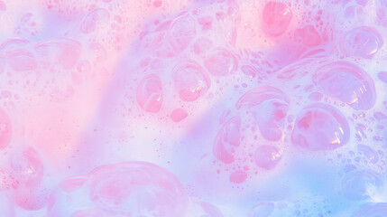 Aufkleber - Delicate foamy texture with pastel hues of pink and blue for light and airy design