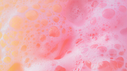 Poster - Soft foam texture with light and airy colorful bubbles for design and backgrounds