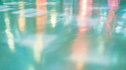 Poster - Soft light reflections on smooth glass surface for modern design