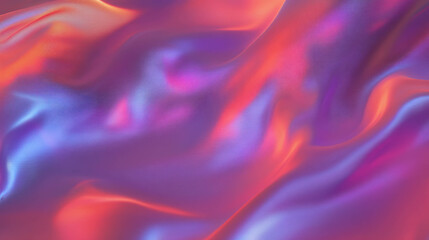 Aufkleber - Flowing soft silk ribbons in vibrant colors for elegant design backgrounds