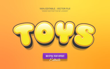 Fototapete - Yellow toys 3d style text effect