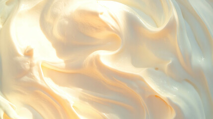 Poster - Soft whipped cream texture background for culinary and dessert design