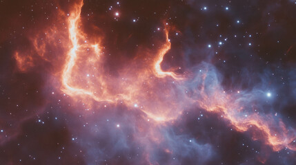 Poster - Cosmic dust and starry nebula background for mystical design and space exploration themes
