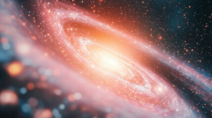 Poster - Cosmic galaxy with sparkling stars and deep space swirls - ideal for astronomical designs