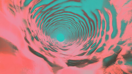 Poster - Abstract vortex with vibrant spiral and concentric circles for modern design