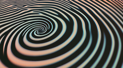 Aufkleber - Mesmerizing spiral lines and continuous pattern for abstract design