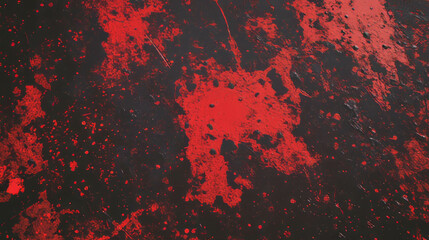 Aufkleber - Abstract red and black paint splatter on dark metal surface