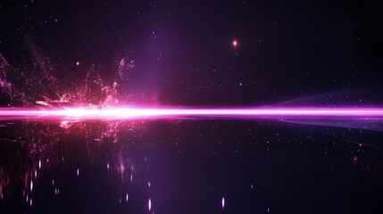 Wall Mural - an abstract cosmic scene of radiant light and particles