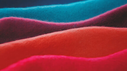 Poster - Colorful stitched felt texture background for creative design and crafting projects