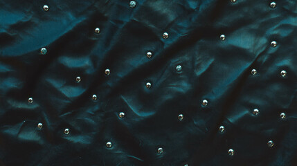 Poster - Studded leather texture with metallic elements for fashion design and crafts