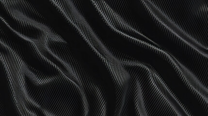 Poster - Elegant draped fabric with subtle herringbone pattern for fashion and interior design