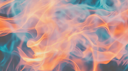 Poster - Ethereal swirling smoke with vibrant glowing embers for atmospheric design