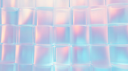 Poster - Abstract background of translucent panels with soft pastel light reflections