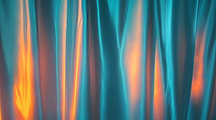 Poster - Luxurious velvet drapes texture with deep folds and vibrant colors for elegant design