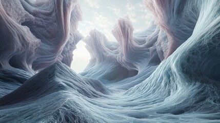 Poster - exploring network technology. 3d wave landscapes of communication, data science, and the metaverse