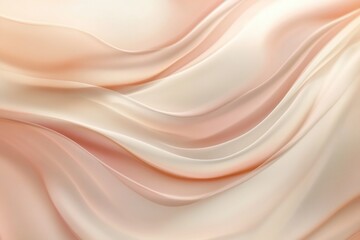 Leinwandbilder - Soft flowing fabric in gentle pink and cream hues creating a tranquil and elegant background. Generative AI