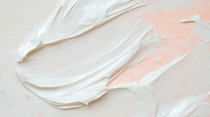 Poster - Pastel canvas texture with visible brushstrokes - art background for design and creativity