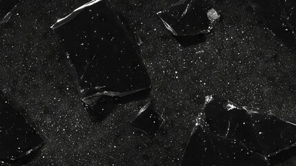 Poster - Broken glass and sand texture background for design projects