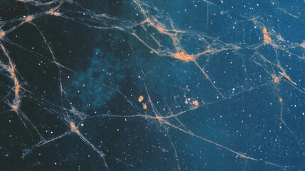 Abstract texture of broken glass with intricate spiderweb cracks