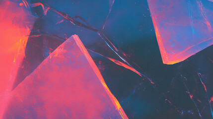 Poster - Vibrant abstract texture of broken glass on textured paper background