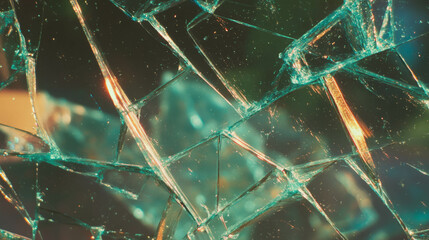 Poster - Dramatic broken glass texture with thick shards for creative design