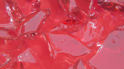 Poster - Abstract texture of broken glass with water droplets on vibrant surface for modern design
