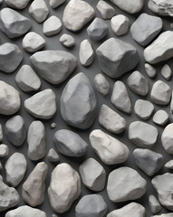 Leinwandbilder - an artistic arrangement of various sized stones laid out on the ground