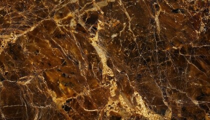 Poster - luxurious dark brown marble texture with golden veins, high-resolution natural stone pattern for interior design and background
