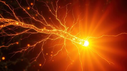 Poster - Exploring the luminous pathways of neural connections in a vibrant cosmic landscape
