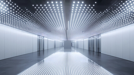 Wall Mural - futuristic hallway mirrored floor